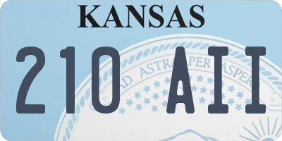 KS license plate 210AII