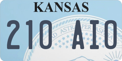KS license plate 210AIO
