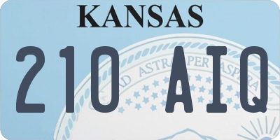 KS license plate 210AIQ