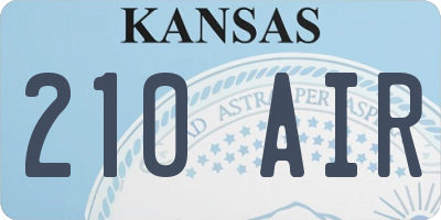 KS license plate 210AIR
