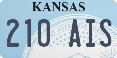 KS license plate 210AIS