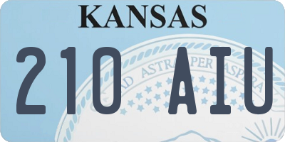 KS license plate 210AIU