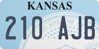 KS license plate 210AJB