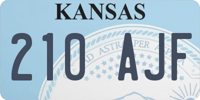 KS license plate 210AJF
