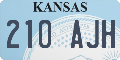 KS license plate 210AJH