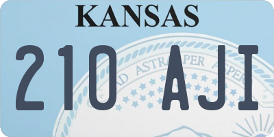 KS license plate 210AJI
