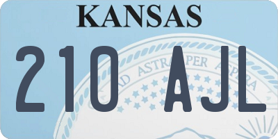 KS license plate 210AJL