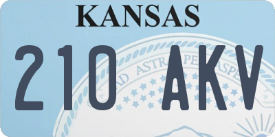 KS license plate 210AKV