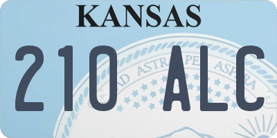 KS license plate 210ALC