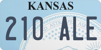 KS license plate 210ALE