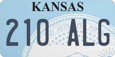 KS license plate 210ALG