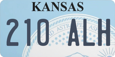 KS license plate 210ALH