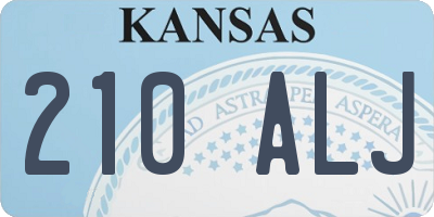 KS license plate 210ALJ
