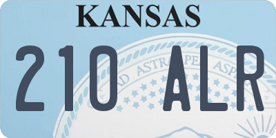 KS license plate 210ALR