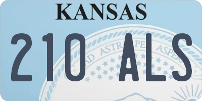 KS license plate 210ALS