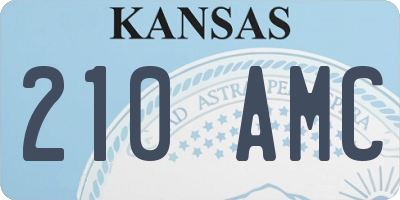 KS license plate 210AMC