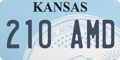 KS license plate 210AMD