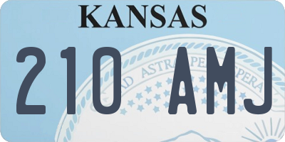 KS license plate 210AMJ