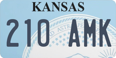 KS license plate 210AMK