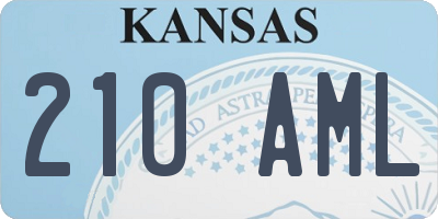 KS license plate 210AML