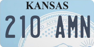 KS license plate 210AMN