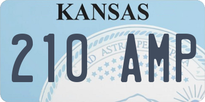KS license plate 210AMP