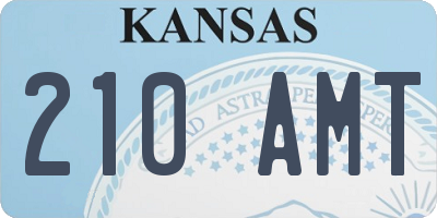 KS license plate 210AMT