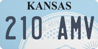 KS license plate 210AMV