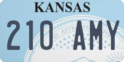 KS license plate 210AMY