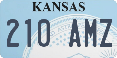 KS license plate 210AMZ