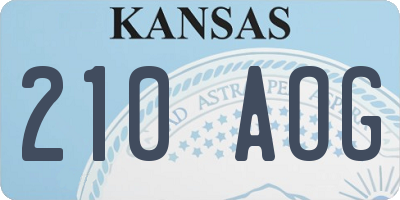 KS license plate 210AOG