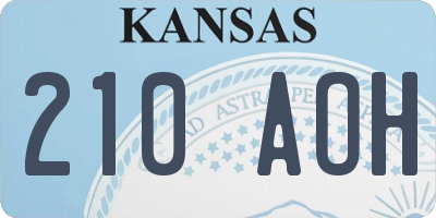 KS license plate 210AOH