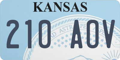 KS license plate 210AOV