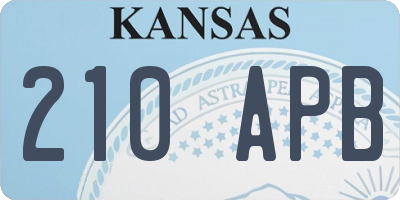 KS license plate 210APB