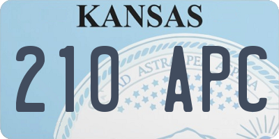 KS license plate 210APC