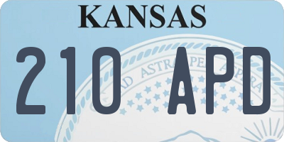 KS license plate 210APD
