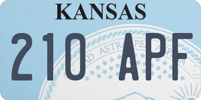 KS license plate 210APF