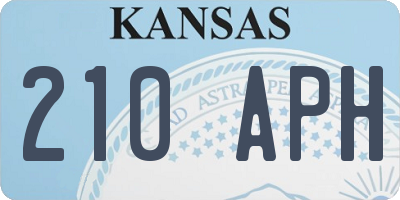 KS license plate 210APH