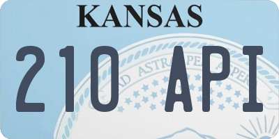 KS license plate 210API