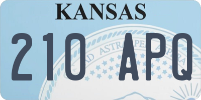 KS license plate 210APQ