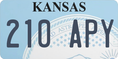 KS license plate 210APY