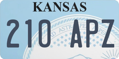 KS license plate 210APZ
