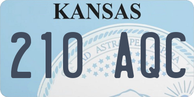 KS license plate 210AQC