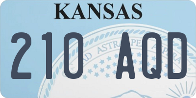 KS license plate 210AQD