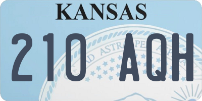 KS license plate 210AQH