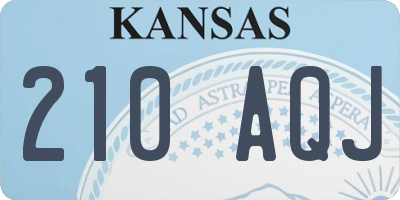 KS license plate 210AQJ