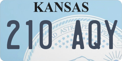 KS license plate 210AQY