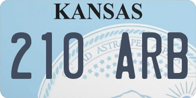 KS license plate 210ARB