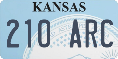 KS license plate 210ARC