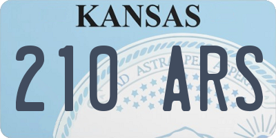 KS license plate 210ARS